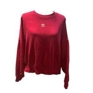 adidas hot pink dolman sleeve Relaxed Crewneck Sweatshirt